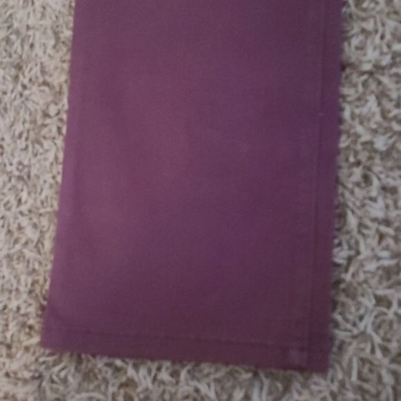 Gloria Vanderbilt Avery Straight Leg Purple Slimming Size 12 Pull On Jeans - Picture 3 of 7
